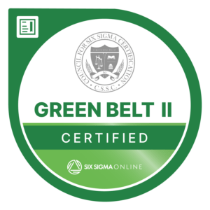 Shareable Digital Badge - Green Belt Level II